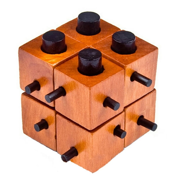 Puzzle Game Montessori Educational Box For Adult Kids Wooden Toy Kong Ming Lock^